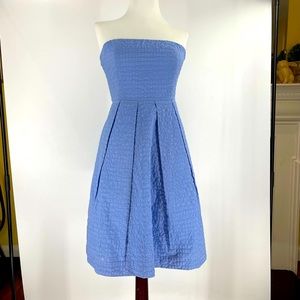 J crew factory loreli dress periwinkle blue size 0 dry cleaned strapless